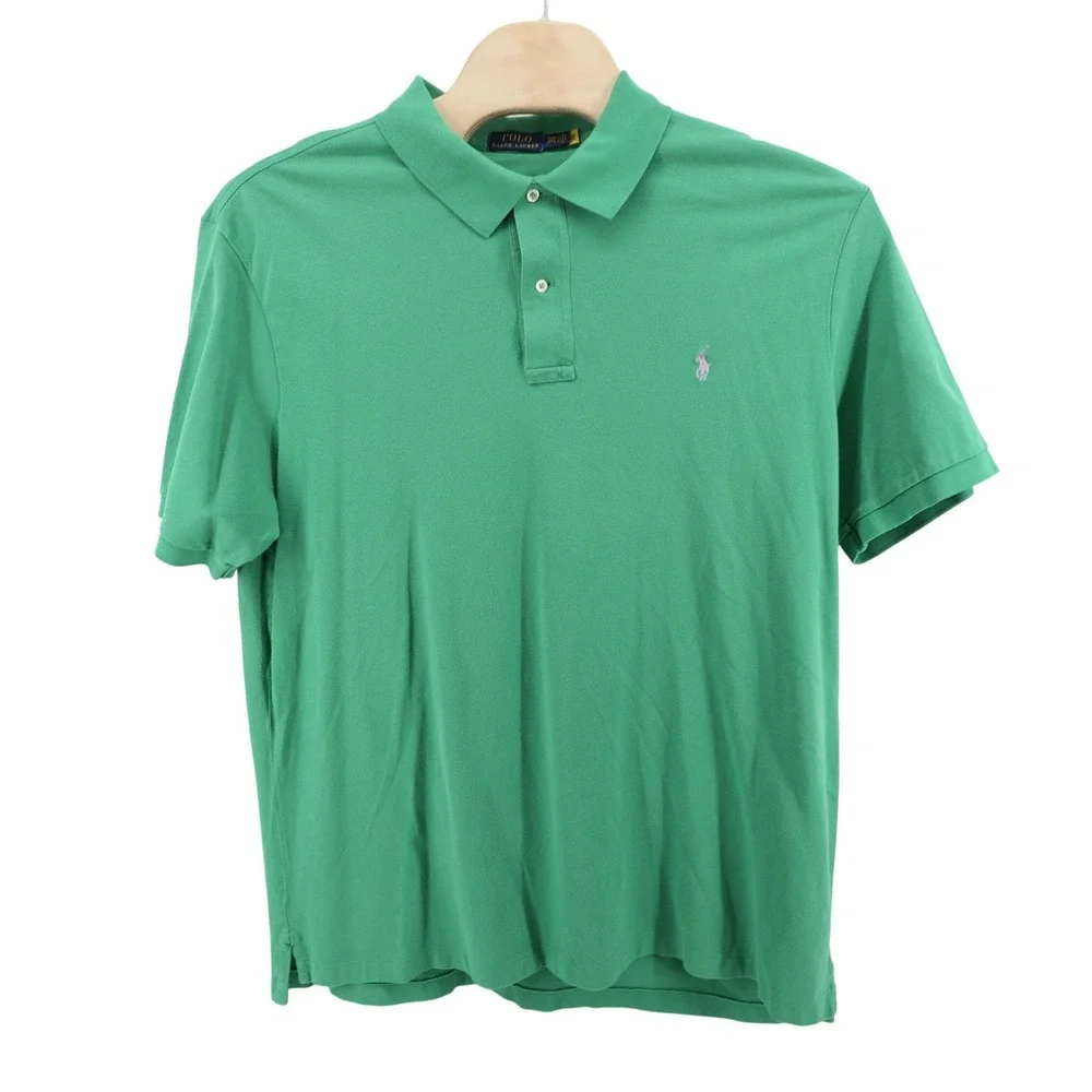 Polo Ralph Lauren Men's‎ Green Classic Fit Polo Shirt Short Sleeve Size 3XB